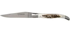 Laguiole En Aubrac 12cm Double Plates, Stag Horn Handgefeilt, L0712BCI/FSB1