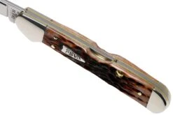 Case Mini Copperlock Brown Bone, Peach Seed Jig, 42655, 61749L Rostfrei, Taschenmesser -Böker || Spyderco || Cold Steel Verkaufsgeschäft CE42655 05 case