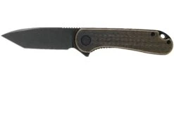 Civivi Elementum Tanto C907T-A Schwarz, Taschenmesser Aus Handgeriebenem Messing