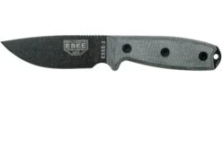 ESEE Model 3 Modifizierter Knauf Schwarze Klinge, Grauer Handgriff 3PM Mit Scheide + Clip