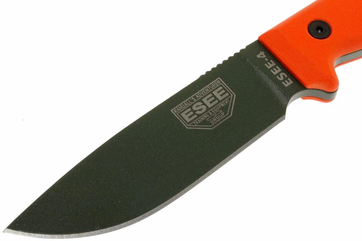 ESEE Model 4 OD Klinge, Orangefarbener Handgriff 4P-KO-OD Survivalmesser Ohne Scheide 2 ESEE Model 4 OD Klinge, Orangefarbener Handgriff 4P-KO-OD Survivalmesser Ohne Scheide – Bild 2