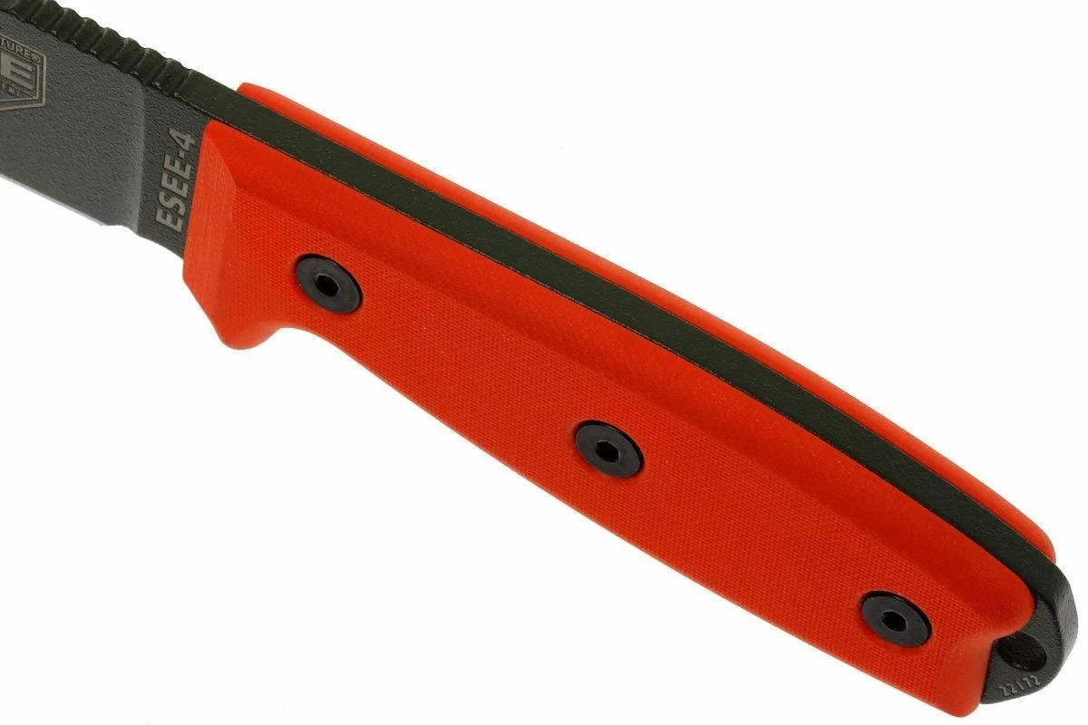 ESEE Model 4 OD Klinge, Orangefarbener Handgriff 4P-KO-OD Survivalmesser Ohne Scheide 4 ESEE Model 4 OD Klinge, Orangefarbener Handgriff 4P-KO-OD Survivalmesser Ohne Scheide – Bild 4