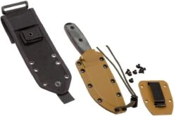 ESEE Model 4 Schwarze Klinge, Grauer Handgriff 4P-MB Inkl. Coyote Scheide + Clip Und MOLLE-back -Böker || Spyderco || Cold Steel Verkaufsgeschäft EE ESEE 4P MB 07 esee knives ee esee 4p mb 07