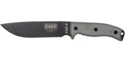 ESEE Model 6 Schwarze Klinge, Grauer Handgriff 6P-B Inkl. Schwarze Scheide + Gürtelclip