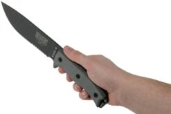 ESEE Model 6 Tactical Gunsmoke, Grauer Handgriff 6S-TG Mit Schwarzer Scheide + Gürtelclip -Böker || Spyderco || Cold Steel Verkaufsgeschäft EE ESEE 6S TG 06 esee knives