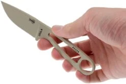 ESEE Izula Desert Tan IZULA-DT Halsmesser Inkl. Schwarze Scheide + Gürtelclip -Böker || Spyderco || Cold Steel Verkaufsgeschäft EE IZULA DT 03 esee knives ee izula dt 03