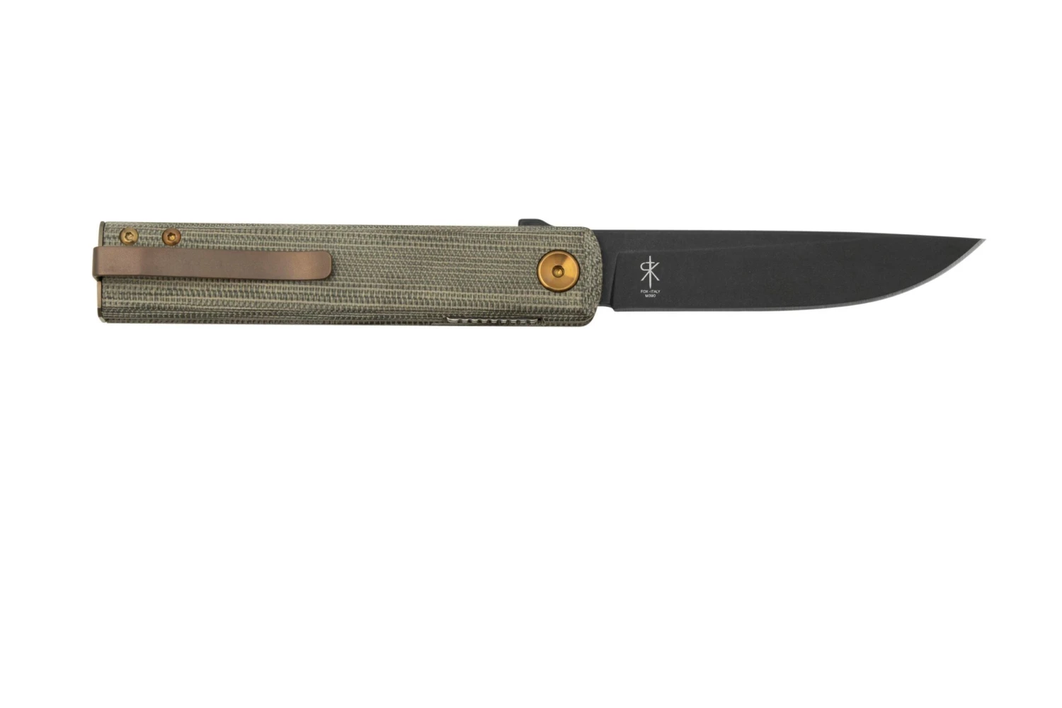 Fox Knives Chnops, FX-543MI, OD Green Micarta, M390 Taschenmesser, Knivesandtools Exclusive 2 Fox Knives Chnops, FX-543MI, OD Green Micarta, M390 Taschenmesser, Knivesandtools Exclusive – Bild 2