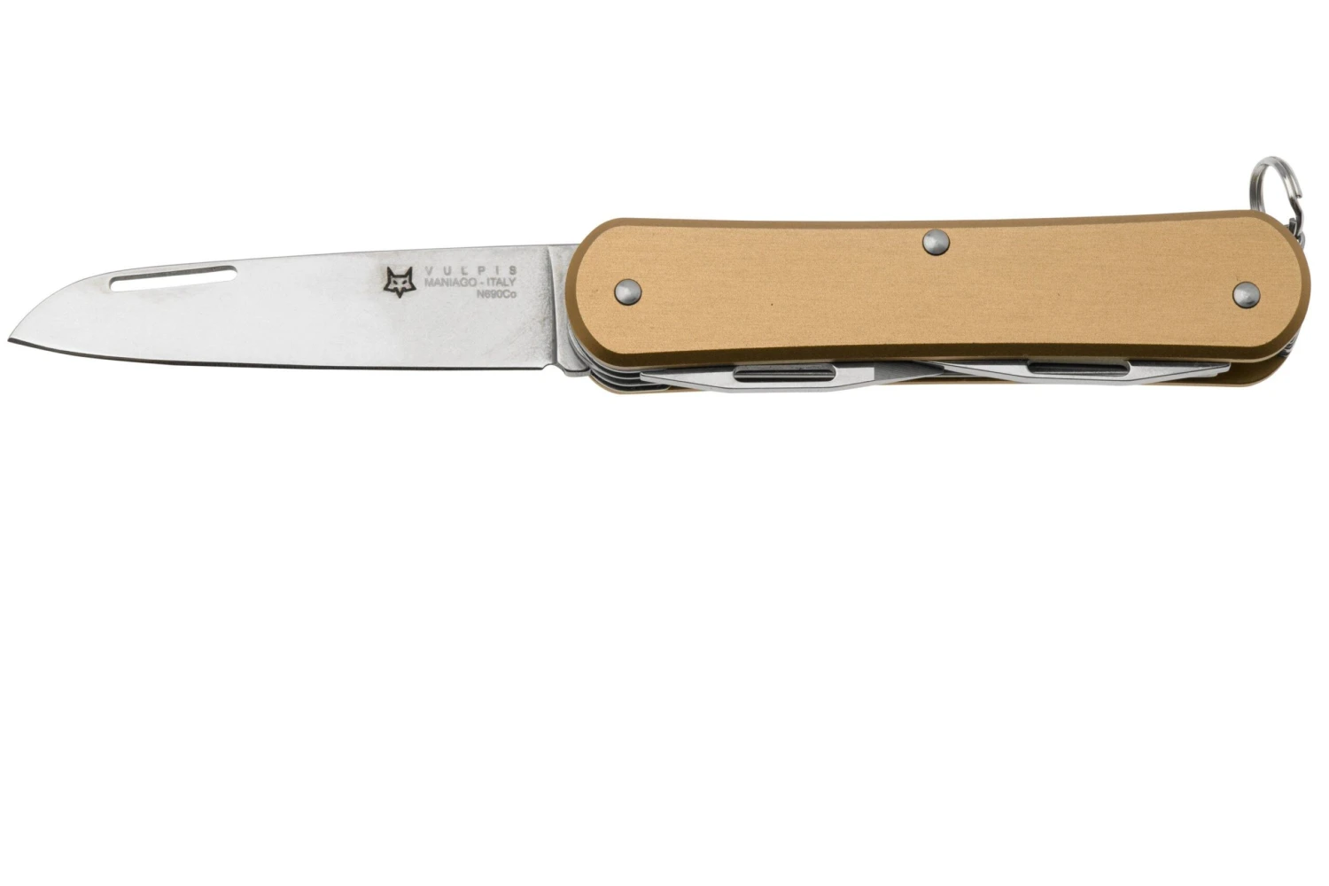 Fox Vulpis KA-VP130-S4BR, 4 Tools, Aluminium Bronze, Taschenmesser, Knivesandtools Exclusive 1 Fox Vulpis KA-VP130-S4BR, 4 Tools, Aluminium Bronze, Taschenmesser, Knivesandtools Exclusive