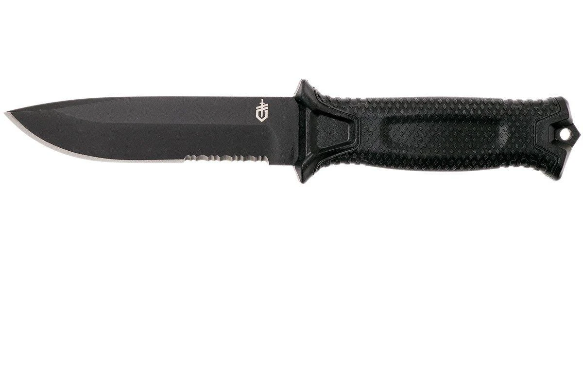 Gerber Strongarm Fixed Blade Black SE 30-001060N Teilweise Gezackte Klinge 1 Gerber Strongarm Fixed Blade Black SE 30-001060N Teilweise Gezackte Klinge
