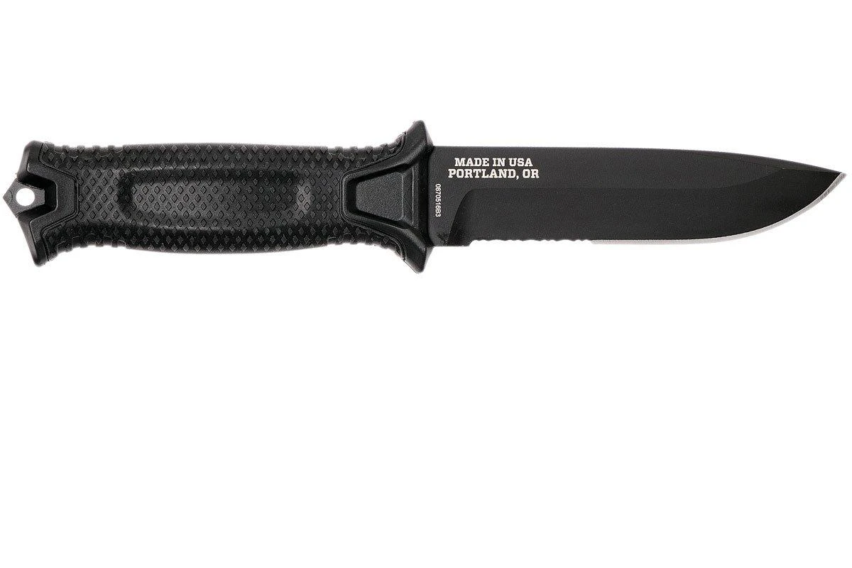 Gerber Strongarm Fixed Blade Black SE 30-001060N Teilweise Gezackte Klinge 2 Gerber Strongarm Fixed Blade Black SE 30-001060N Teilweise Gezackte Klinge – Bild 2