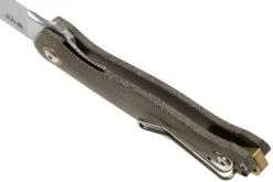 GiantMouse ACE Sonoma V2 Green Canvas Micarta, Brass, Satin Taschenmesser, Ansø & Voxnaes Design -Böker || Spyderco || Cold Steel Verkaufsgeschäft GMSONOMA V2 GRNM 05 giantmouse