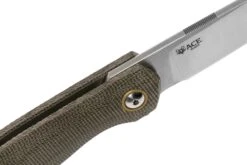 GiantMouse ACE Sonoma V2 Green Canvas Micarta, Brass, Satin Taschenmesser, Ansø & Voxnaes Design -Böker || Spyderco || Cold Steel Verkaufsgeschäft GMSONOMA V2 GRNM 06 giantmouse