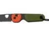 The James Brand The Redstone, OD Green + Orange PP, Black, Serrated, KN118197-01, Taschenmesser