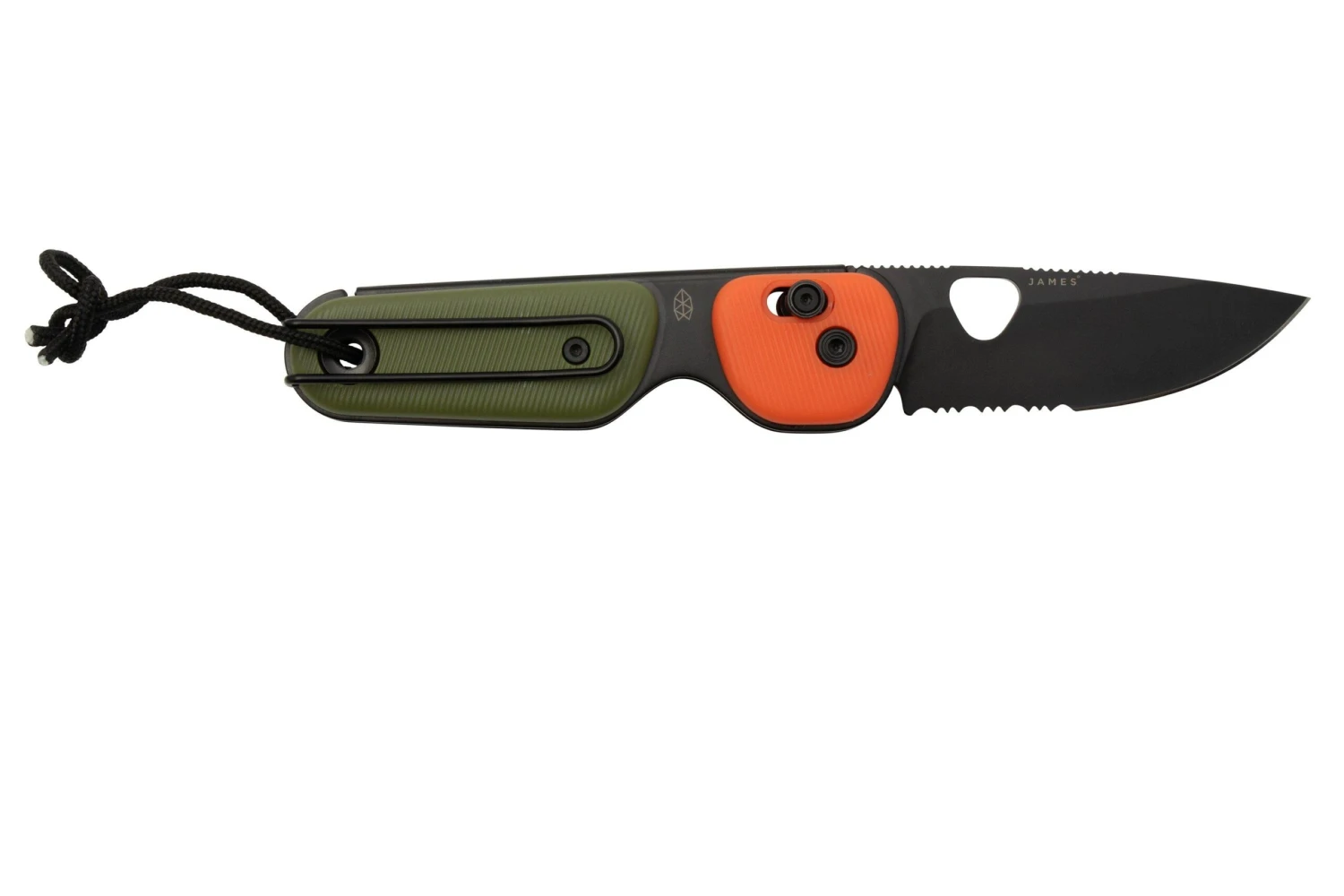 The James Brand The Redstone, OD Green + Orange PP, Black, Serrated, KN118197-01, Taschenmesser 2 The James Brand The Redstone, OD Green + Orange PP, Black, Serrated, KN118197-01, Taschenmesser – Bild 2
