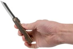 Higonokami Taschenmesser 7,3 Cm HIGOC2B, Blue Paper Steel, Brown Black Glitter -Böker || Spyderco || Cold Steel Verkaufsgeschäft KT HIGOC2B 07 higonokami