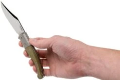 LionSteel Gitano Green Canvas Micarta GT01 CVG Taschenmesser, Gudy Van Poppel Design -Böker || Spyderco || Cold Steel Verkaufsgeschäft LI GT01 CVG 08 lionsteel