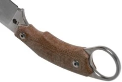 LionSteel H2 Drop Point CVN Natural Canvas Micarta Feststehendes Messer, Tommaso Rumici Design -Böker || Spyderco || Cold Steel Verkaufsgeschäft LI H2 CVN 04 lionsteel