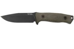 LionSteel M5B Sleipner Black, Green Canvas Micarta Survivalmesser