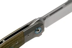 MKM Clap LS01-GCT Titanium, Green Canvas Micarta Taschenmesser, Bob Terzuola Design -Böker || Spyderco || Cold Steel Verkaufsgeschäft MMK LS01 GCT 06 mkm knives
