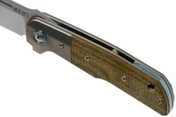 MKM Clap LS01-GCT Titanium, Green Canvas Micarta Taschenmesser, Bob Terzuola Design -Böker || Spyderco || Cold Steel Verkaufsgeschäft MMK LS01 GCT 07 mkm knives