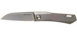 Real Steel Solis 7061S Beadblast Titanium, Silver, Slipjoint Taschenmesser, Poltergeist Design