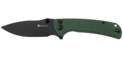 SENCUT Pulsewave S23032-3 Blackwashed, Green Canvas Micarta, Taschenmesser