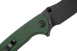 SENCUT Pulsewave S23032-3 Blackwashed, Green Canvas Micarta, Taschenmesser -Böker || Spyderco || Cold Steel Verkaufsgeschäft SES23032 3 05 sencut