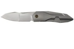 WE Knife Solid WE22028-2, CPM 20CV Bead Blasted Titanium, Taschenmesser