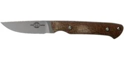 White River Knives Small Game Knife Natural Burlap Micarta Jagdmesser, Owen Baker Jr. Design