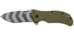 Zero Tolerance 0350OLTS Tiger Stripe MagnaCut, OD Green G10 Limited Edition Taschenmesser, Ken Onion Design